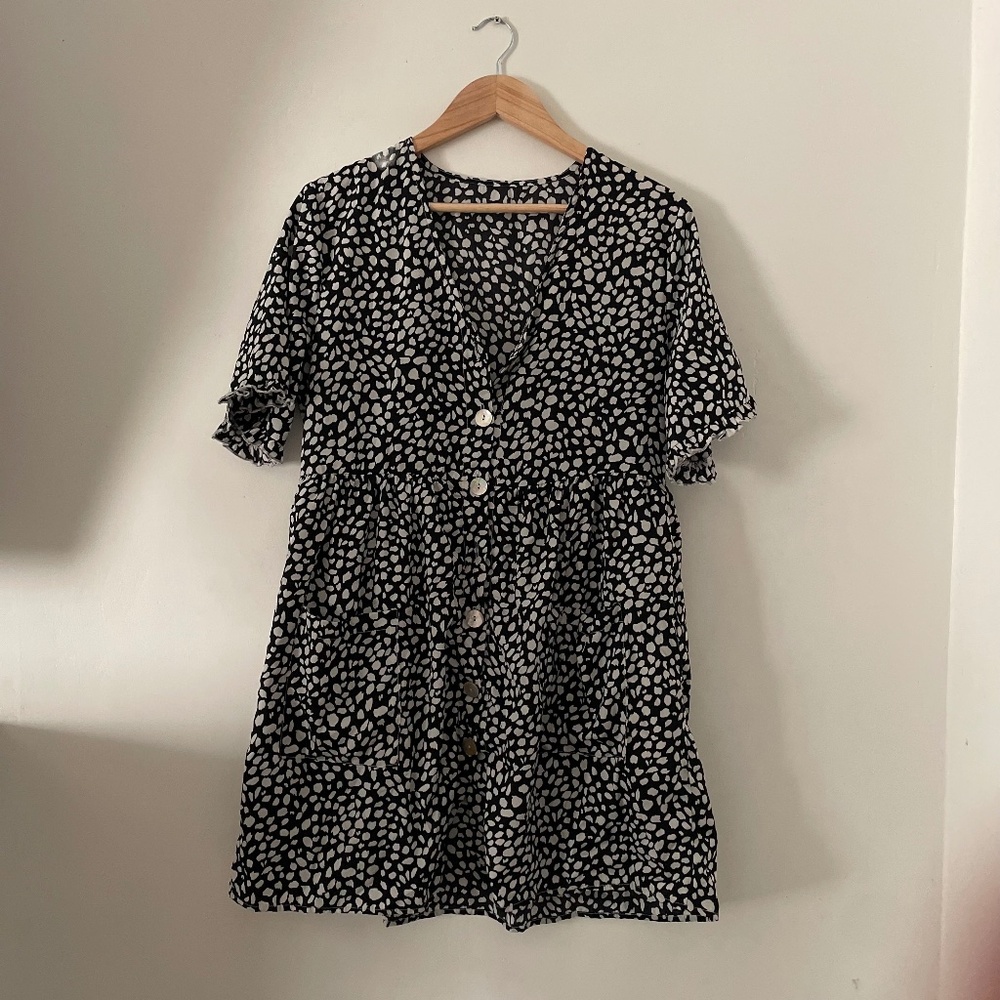 Black and White Pattern Dress